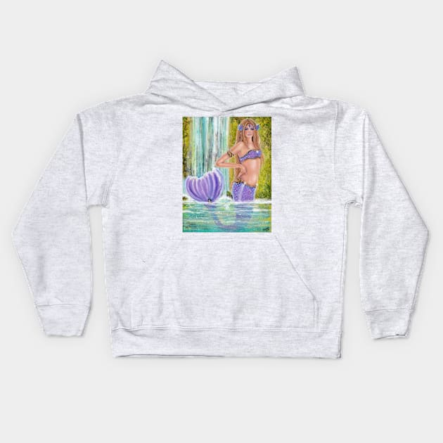 Mermaid's Lagoon by Renee Lavoie Kids Hoodie by ReneeLLavoie